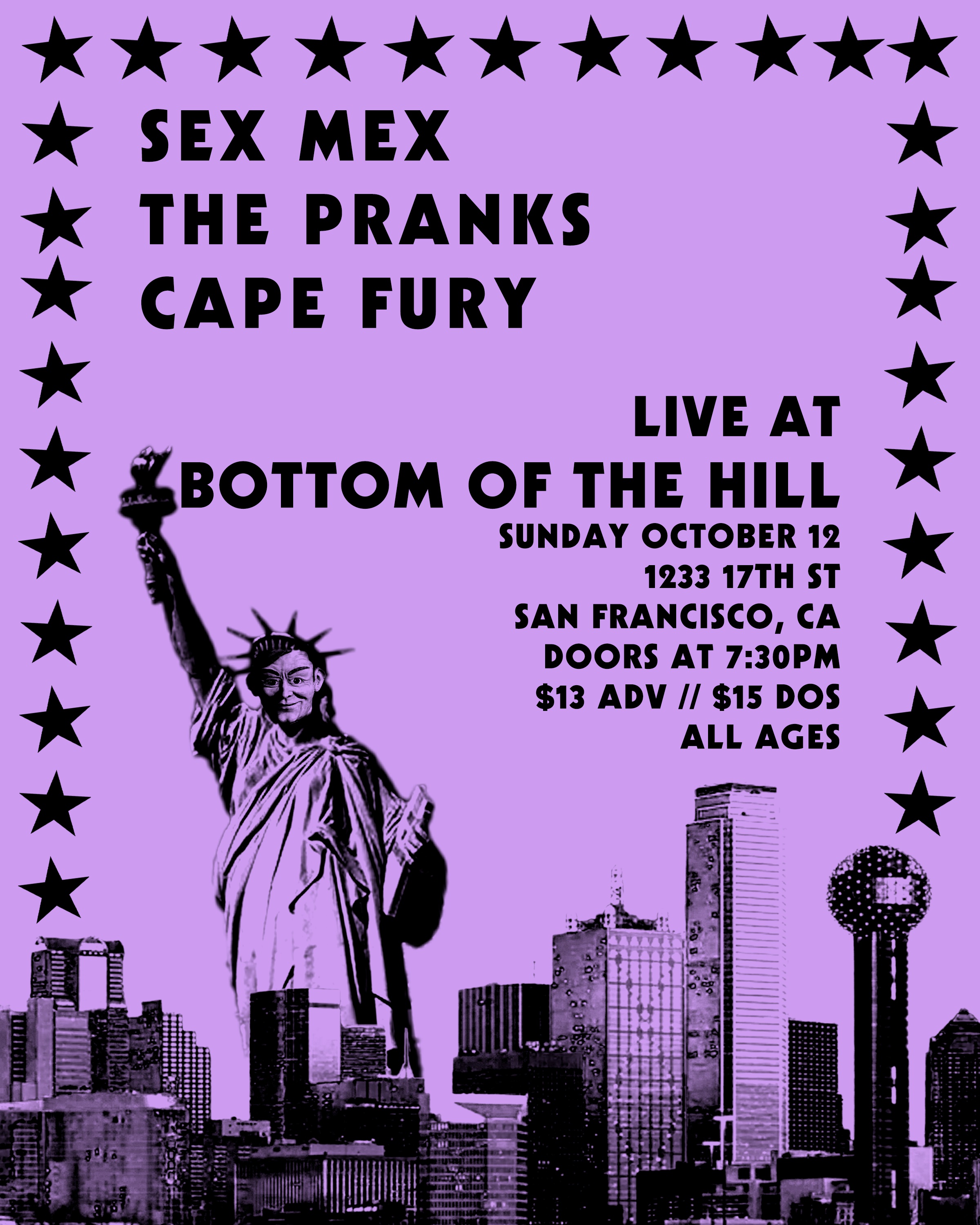 Show poster: Cape Fury at Bottom of the Hill
